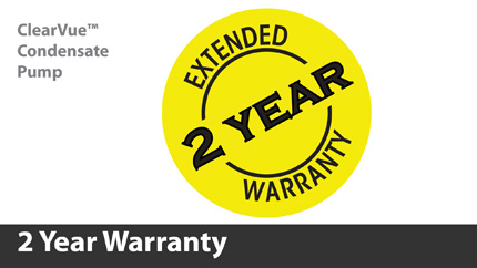 ClearVue™ has a dependable, extended 2 year warranty.