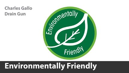 The Charles Gallo Drain Gun uses carbon dioxide (CO2), a common component of air, and is totally safe for use in the environment. The Charles Gallo Drain Gun is a perfect alternative to the environmentally unfriendly practice of using refrigerant to clean the drain line.