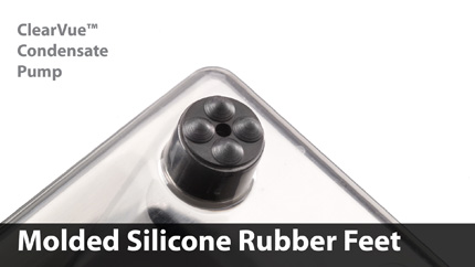 ClearVue™ includes specially designed rubber feet that dampen vibration and noise making ClearVue™ quiet and easy to live with.